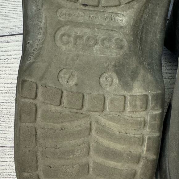 Crocs Ralen Lined Black Slide on Clogs Men Size 7 Women Size 9 - Picture 7 of 7